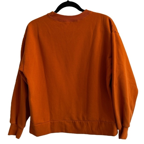 Athleta Retroplush Crewneck Sweatshirt, Orange, Size S - Picture 8 of 9